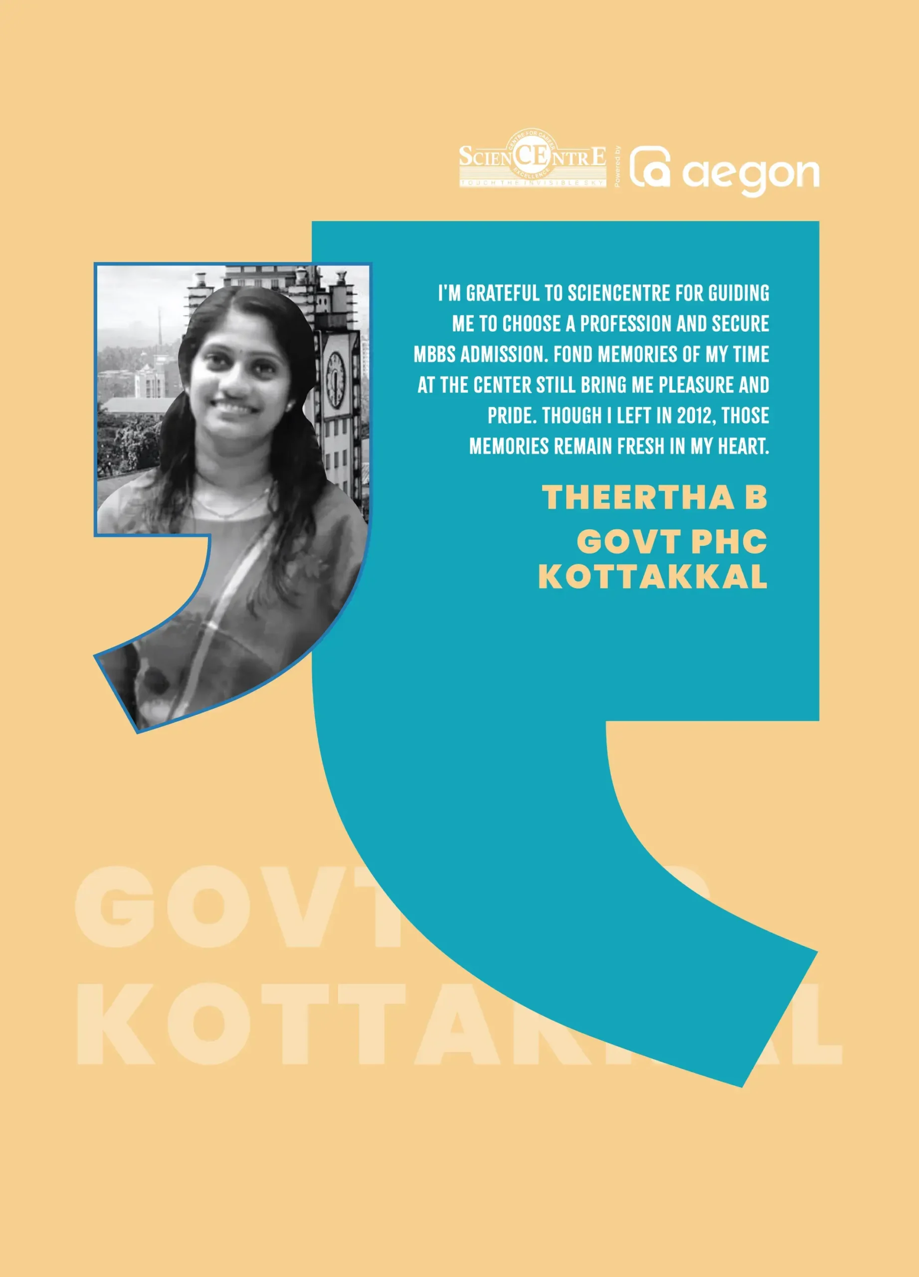 achievment of theertha from aegon