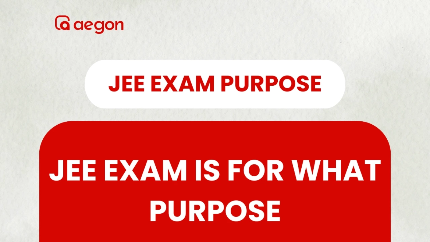 jee exam is for what purpose